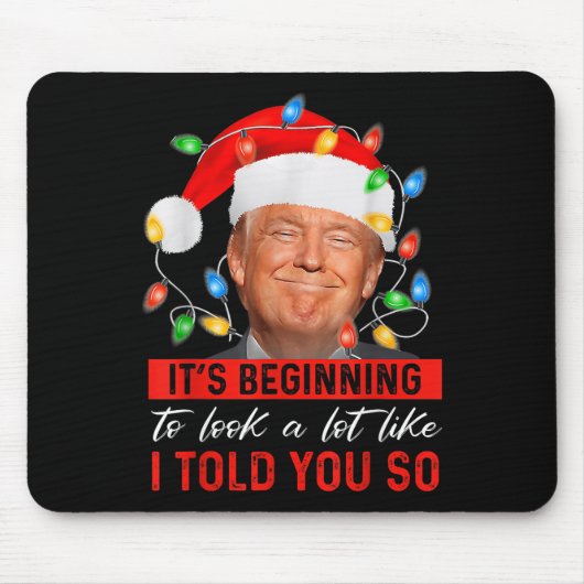 トランプのクリスマスによく似たおもしろい始まり マウスパッド (正面)