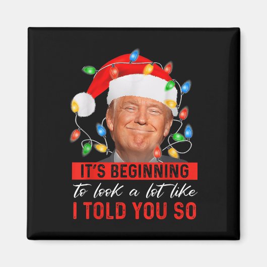 トランプのクリスマスによく似たおもしろい始まり マグネット (正面)