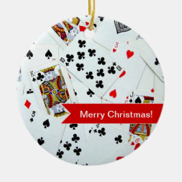 トランプのクリスマスのオーナメント セラミックオーナメント