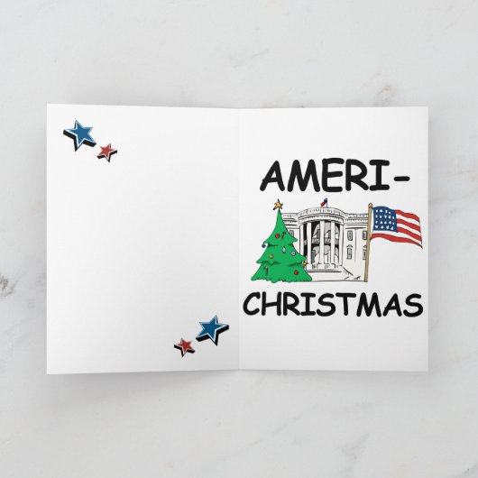 トランプのクリスマスカード – 私はあなたがアメリカのクリスマスを願う シーズンカード (内部)