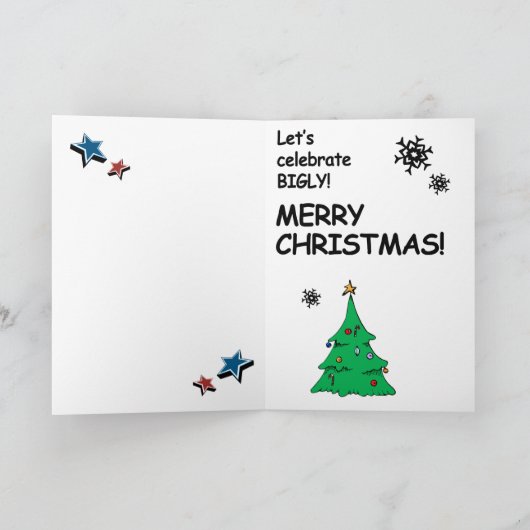 トランプのクリスマスカード – 私はあなたのクリスマスが良いことを願う シーズンカード (内部)