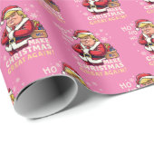 トランプのクリスマス | クリスマスを再素晴らしびピンクにする ラッピングペーパー (ロールコーナー)