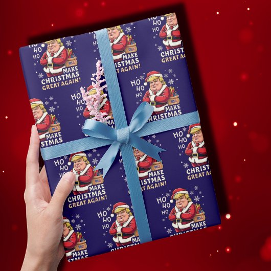 トランプのクリスマス | トランプが再びクリスマスを素晴らし作る ラッピングペーパー