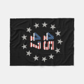 トランプのクリスマス フリースブランケット (正面(横))