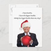 トランプのクリスマス：最大の金貨 シーズンポストカード (正面/裏面)