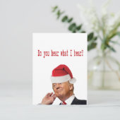 トランプのクリスマス:私が聞いたことを聞くか? シーズンポストカード (スタンド正面)