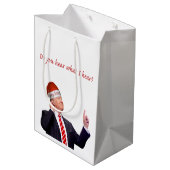 トランプのクリスマス:私が聞いたことを聞くか? ミディアムペーパーバッグ (裏面アングル)