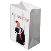 トランプのクリスマス：私が聞いたことを聞くか？ ミディアムペーパーバッグ (裏面アングル)