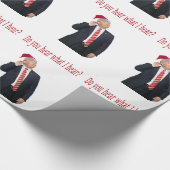 トランプのクリスマス:私が聞いたことを聞くか? ラッピングペーパー (角)