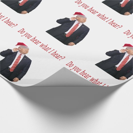 トランプのクリスマス：私が聞いたことを聞くか？ ラッピングペーパー (角)