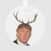 トランプのクリスマス：鹿の大統領 オーナメント (裏面)