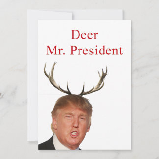 トランプのクリスマス:鹿の大統領 シーズンカード
