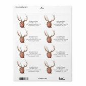 トランプのクリスマス：鹿の大統領 ラベル (フルシート)