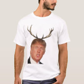 トランプのクリスマス：鹿の大統領 Tシャツ (正面)