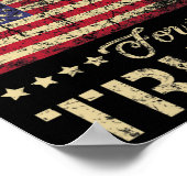 トランプのゲイとストライプアメリカ国旗 ポスター (角)