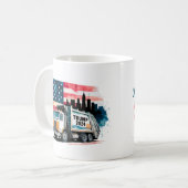 トランプのゴミ収集車 コーヒーマグカップ (正面左)