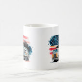トランプのゴミ収集車 コーヒーマグカップ (中央)