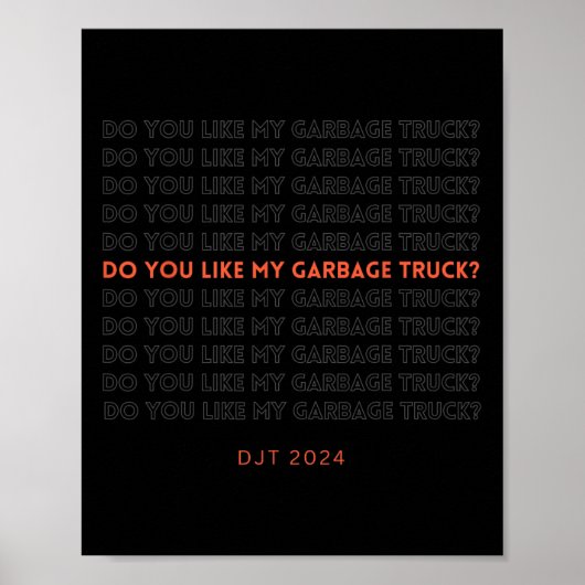 トランプのゴミ収集車 ポスター (正面)