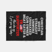 トランプのサポーターのクリスチャンの白ストレート目覚めなし国連 フリースブランケット (正面(横))