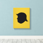 トランプのシルエット キャンバスプリント (インサイチュ (ウッドフロア))