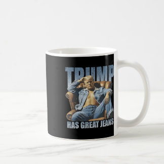 トランプのジーンズは最高に面白いレトロ コーヒーマグカップ