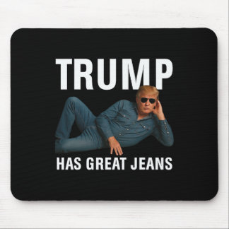 トランプのジーンズは最高 面白いグラフィックTシャツ レトロなデニム マウスパッド