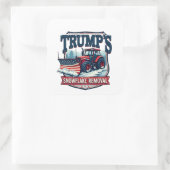 トランプのスノーフレークレムバルサービスの就任式の日 スクエアシール (バッグ)