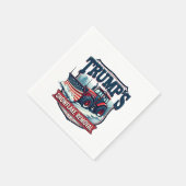 トランプのスノーフレークレムバルサービスの就任式の日 スタンダードカクテルナプキン (角)