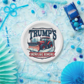 トランプのスノーフレークレムバルサービスの就任式の日 ペーパープレート (パーティー)