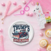 トランプのスノーフレークレムバルサービスの就任式の日 ペーパープレート (パーティー)