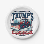 トランプのスノーフレークレムバルサービスの就任式の日 ペーパープレート (正面)