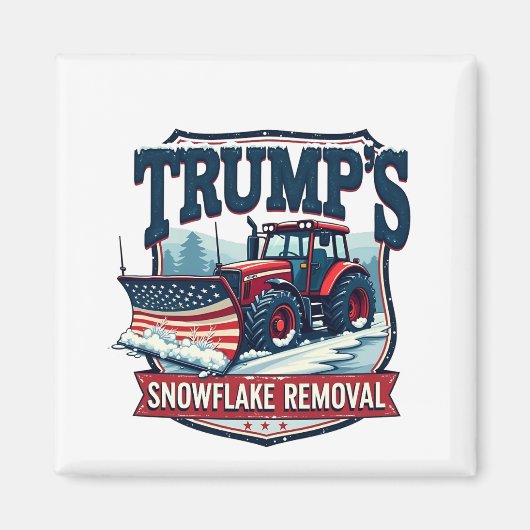 トランプのスノーフレークレムバルサービスの就任式の日 マグネット (正面)