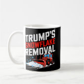 トランプのスノーフレーク除去はっきりした保守的な状態 コーヒーマグカップ (左)