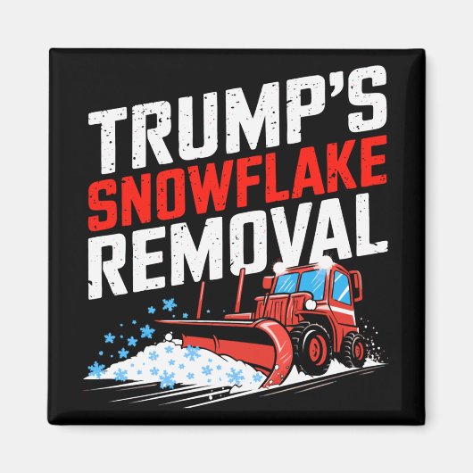 トランプのスノーフレーク除去はっきりした保守的な状態 マグネット (正面)