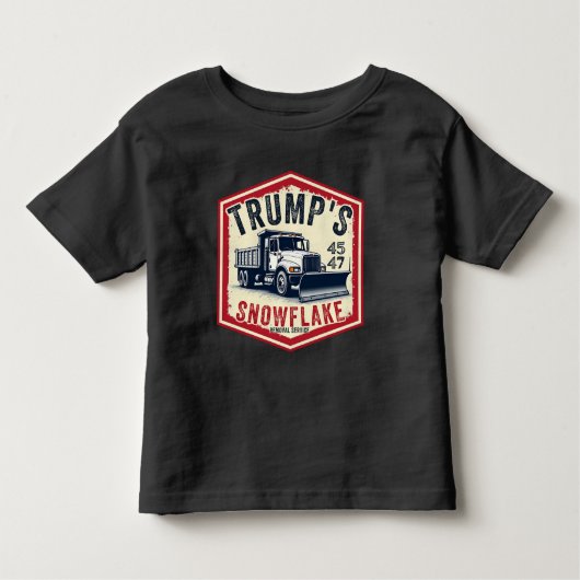 トランプのスノーフレーク除去サービスのクリスマスおもしろい トドラーTシャツ (正面)