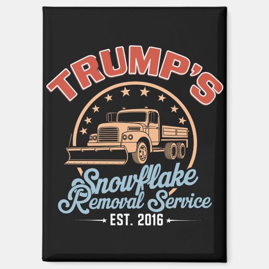 トランプのスノーフレーク除去サービス トランプ2024 マグネット (正面)