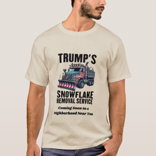 "トランプのスノーフレーク除去サービス - 愛国心 Tシャツ (正面)