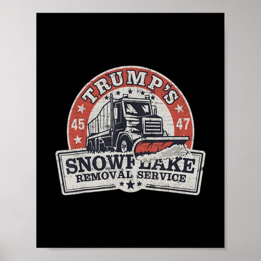 トランプのスノーフレーク除去サービス 楽しいトランプ ポスター (正面)