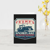 トランプのスノーフレーク除去サービス - 面白いドナルドトランプ カード (黄色い花)