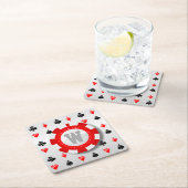 トランプのスーツ スクエアペーパーコースター (インサイチュ)