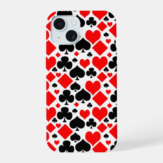 トランプのスート柄 iPhone 15ケース (裏面)