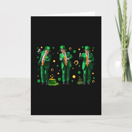トランプのダンス St. Patrick's Day カード (正面)