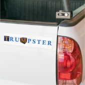 トランプのダンプスターシール2 - – 青、白 バンパーステッカー (トラック上)