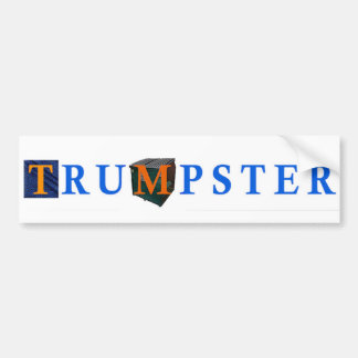 トランプのダンプスターシール2 - – 青、白 バンパーステッカー