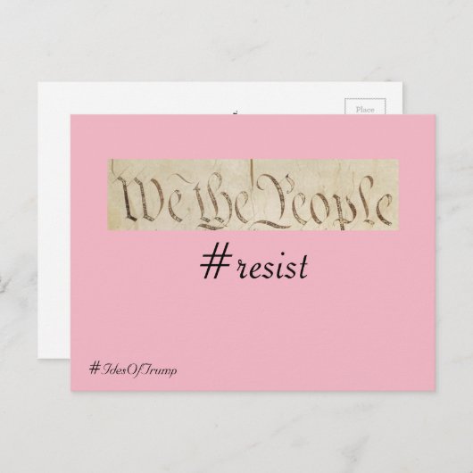 トランプのデス我々は人々の抵抗 ポストカード (正面/裏面)