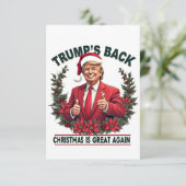 トランプのバッククリスマスが再素晴らしびサンタ サンキューカード (スタンド正面)