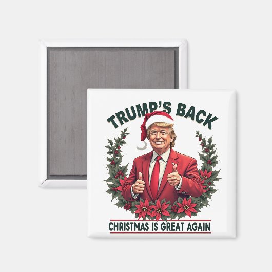 トランプのバッククリスマスが再素晴らしびサンタ マグネット (正面/裏面)