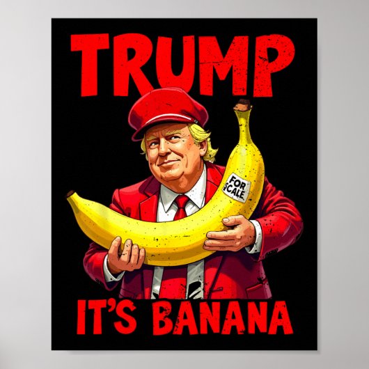 トランプのバナナ(スケール)おもしろいミーム1 ポスター (正面)