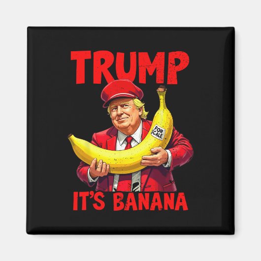 トランプのバナナ(スケール)おもしろいミーム1 マグネット (正面)