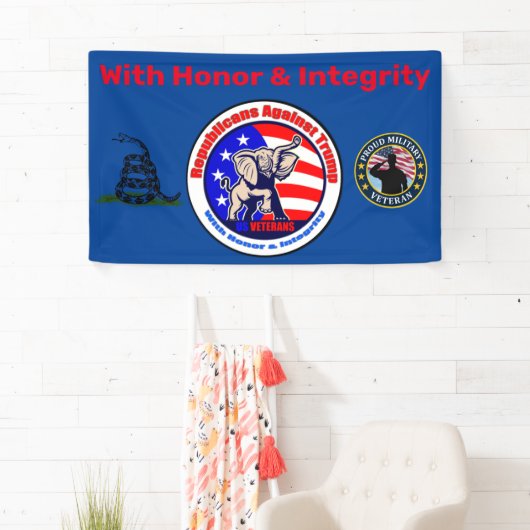 トランプのバナーに対する共和党員3'x5' 横断幕 (インサイチュ)